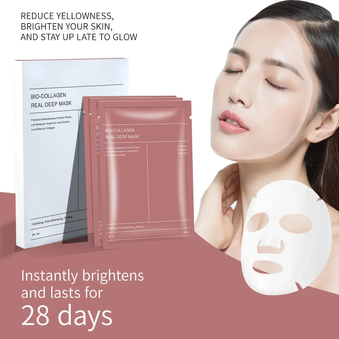 Bio collagen facial mask